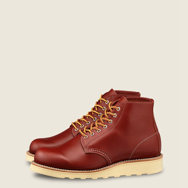 Red Wing Heritage Bot Bayan - 6-Inch Round Toe - Short Atanado Deri - Bordo - 63VMBFPRX